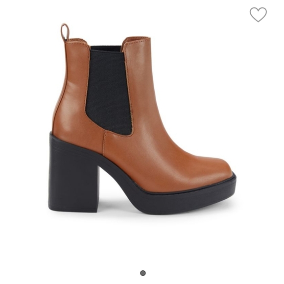 MIA Dru Leather Block Heel Chelsea Boots - Picture 1 of 5